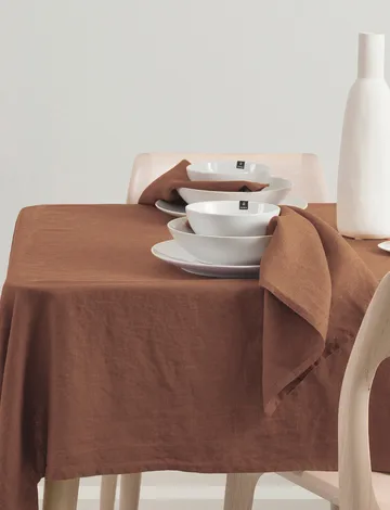 Sunshine-pellavalautasliina 4 kpl - Grounded, 45x45 cm - Himla