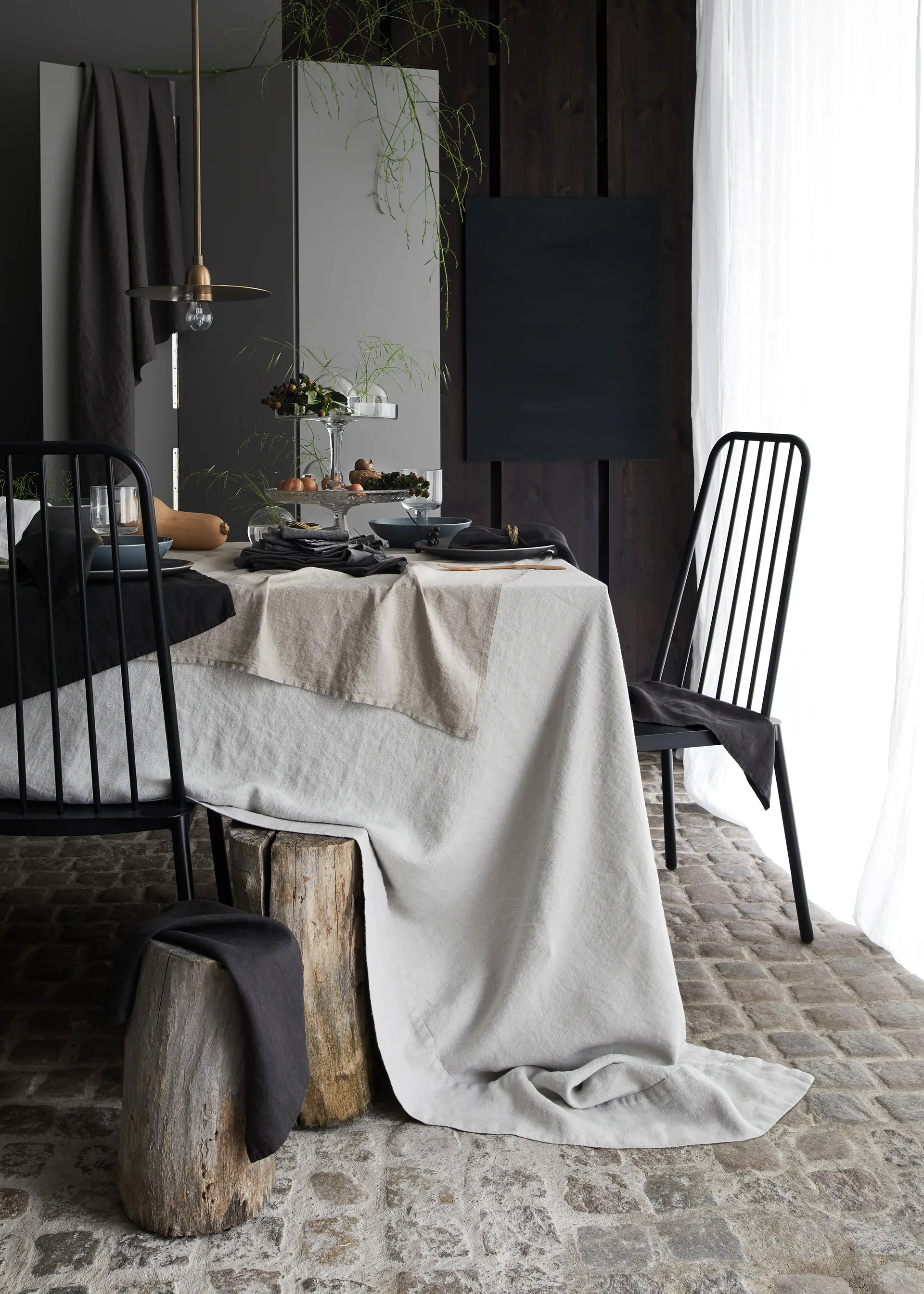 Sunshine pöytäliina luonnonvärinen (beige), 145x330 cm Himla