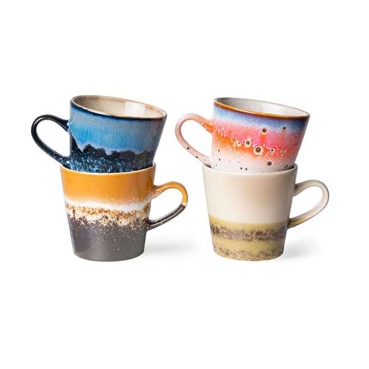 70's ceramics Americano muki 4 kpl 26 cl - Pegasus - HKliving