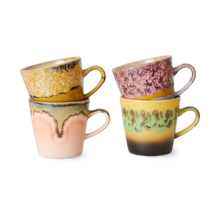 70's ceramics Americano muki 4 kpl 26 cl - Radiant - HKliving