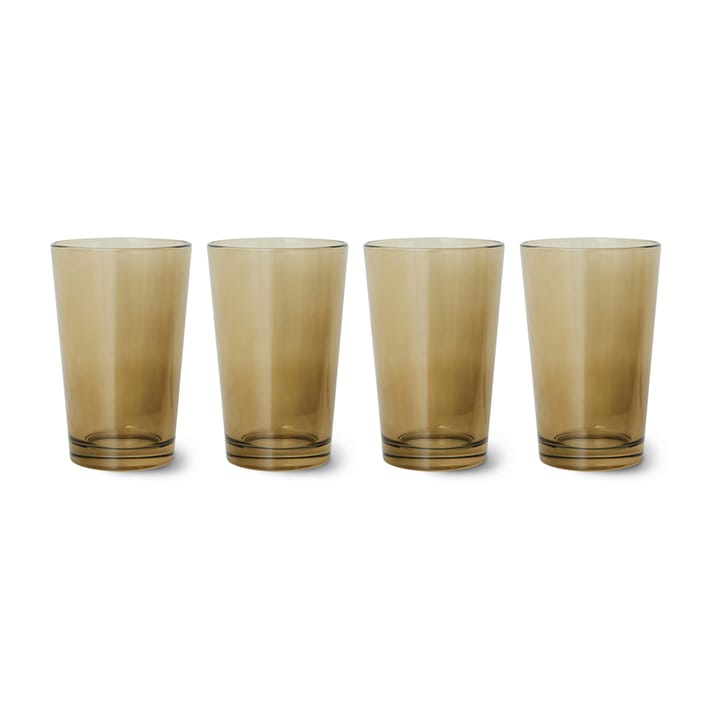 70's glassware teelasi 20 cl 4-pakkaus, Mud brown HKliving