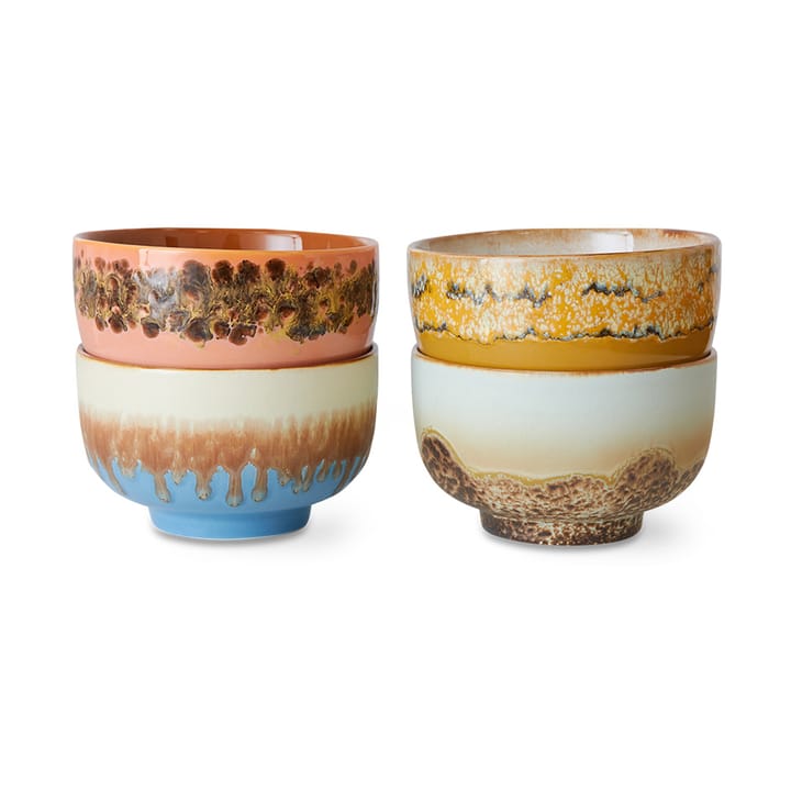 70's kulho Ø 13,5 cm 4-pakkaus - Seabreeze - HKliving