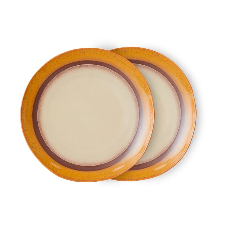70's lautanen Ø27,5 cm 2-pakkaus - Coconut - HKliving
