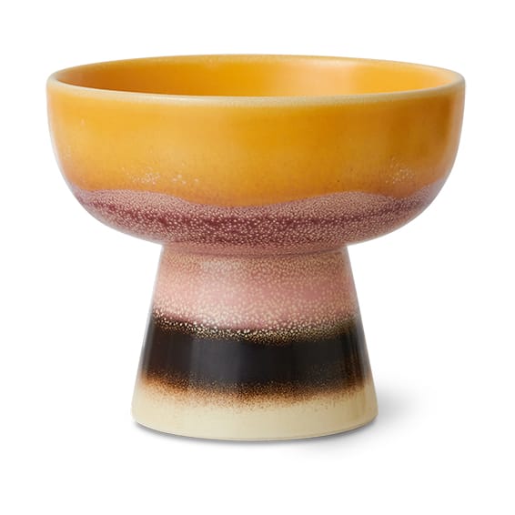 70's tapaskulho jalalla S Ø11x9,5 cm - Aurinkovarjo - HKliving