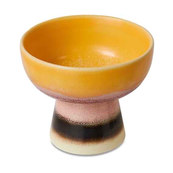 70's tapaskulho jalalla S Ø11x9,5 cm, Aurinkovarjo HKliving