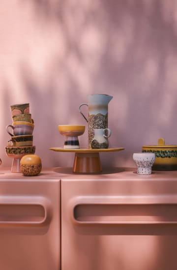 70's tapaskulho jalalla S Ø11x9,5 cm - Aurinkovarjo - HKliving