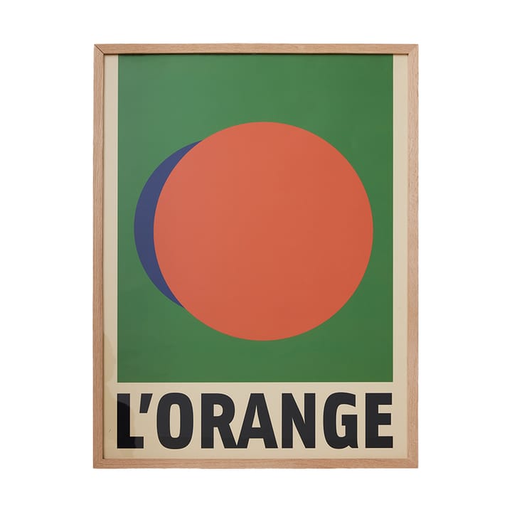 Framed artwork l'orange taulu, Orange HKliving