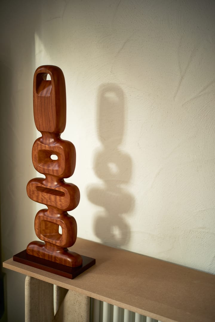 Hand carved wooden sculpture 71 cm, Brown HKliving