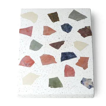 HKliving terrazzo leikkuulauta 30x25 cm - Valkoinen - HKliving