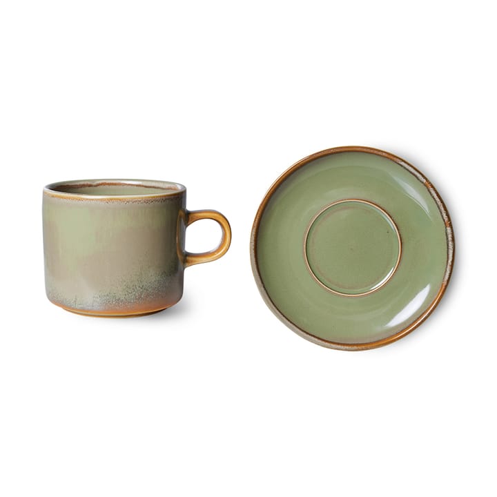 Home Chef -kuppi aluslautasella 22 cl, Moss green HKliving