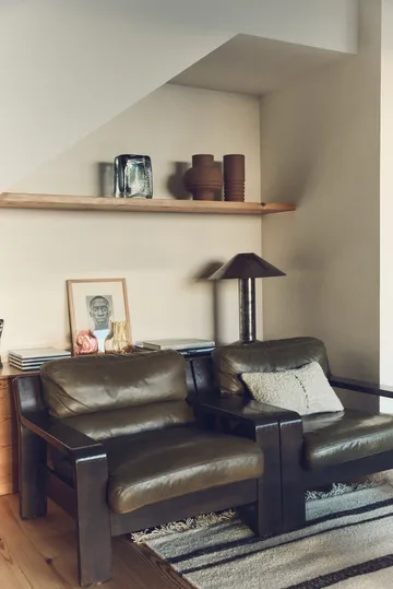 Natural wool striped tyyny 30x50 cm - Valkoinen - HKliving