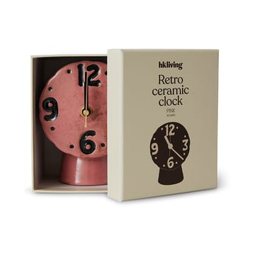 Retro keramiikkakello 16,2 cm - Pinkki - HKliving