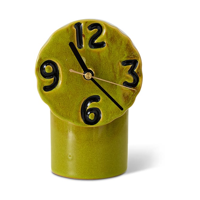 Retro keramiikkakello 18 cm - Oliivi - HKliving