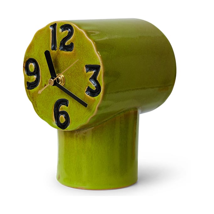 Retro keramiikkakello 18 cm, Oliivi HKliving