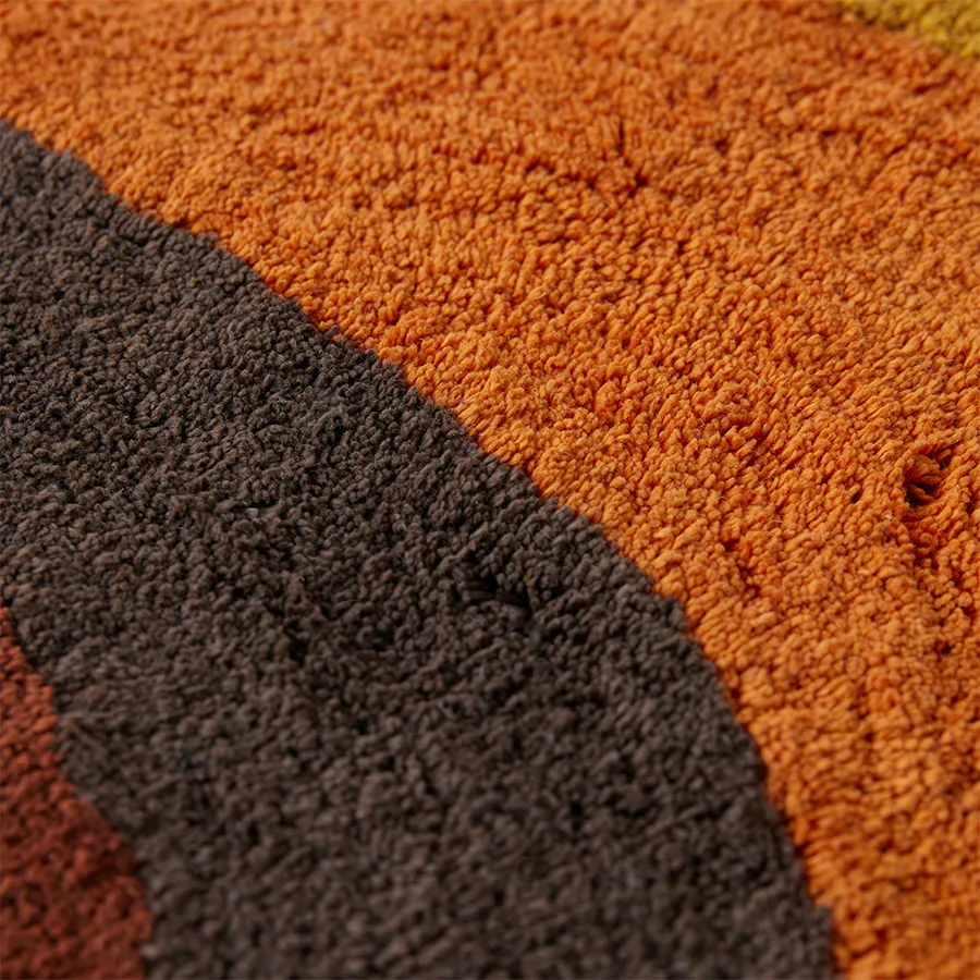 Retro swirl kylpyhuoneen matto 90 x 120 cm, Retro multicolours HKliving