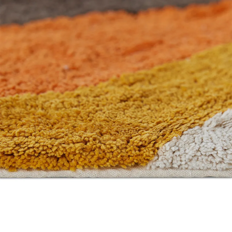 Retro swirl kylpyhuoneen matto 90 x 120 cm, Retro multicolours HKliving