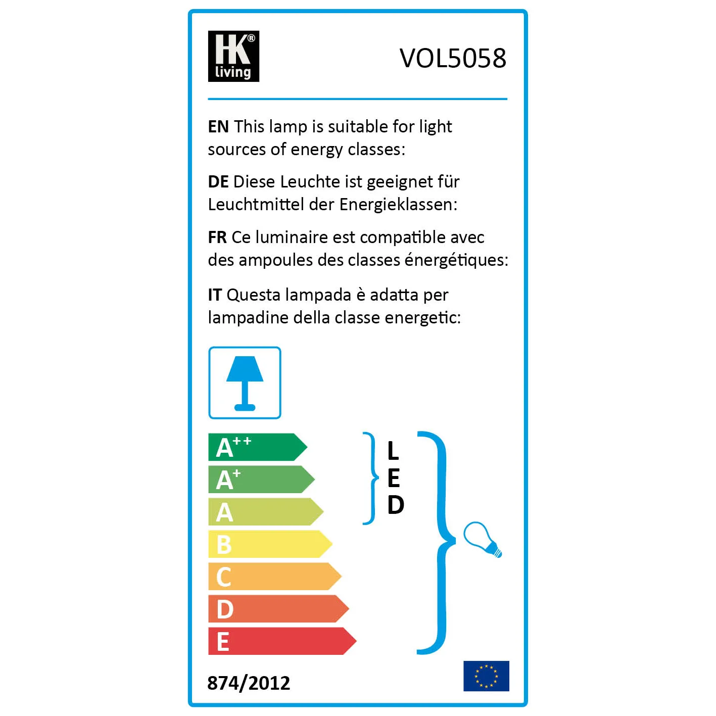 Ribbed lampunjalka, Valkoinen HKliving