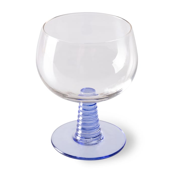Swirl viinilasi matala - Blue - HKliving