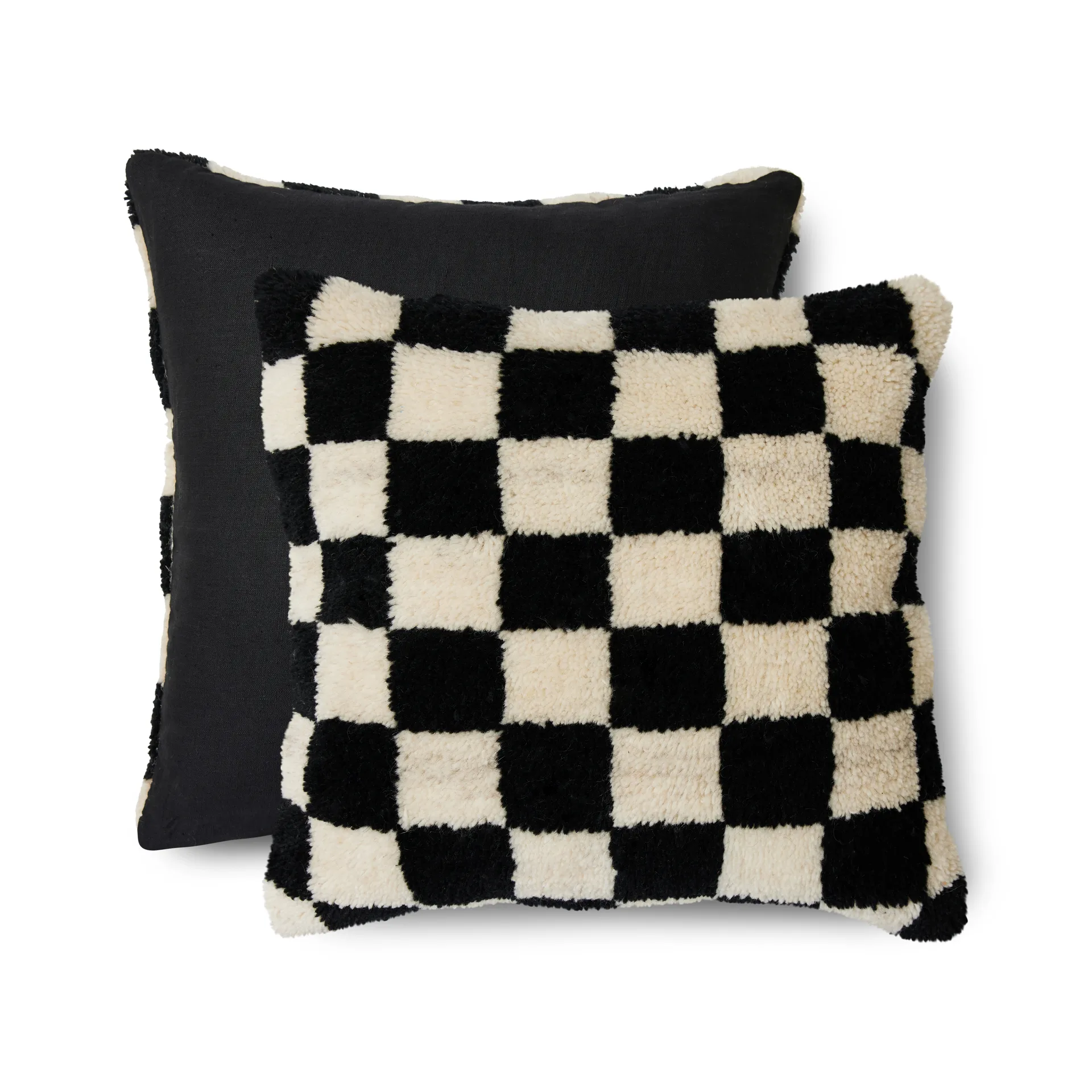 Tyyny Shakki-ruudullinen 50x50 cm, Musta-valkoinen HKliving