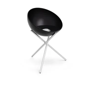 BOWL 57 tulisija - Musta-hopea, kolmijalkajalusta - Höfats