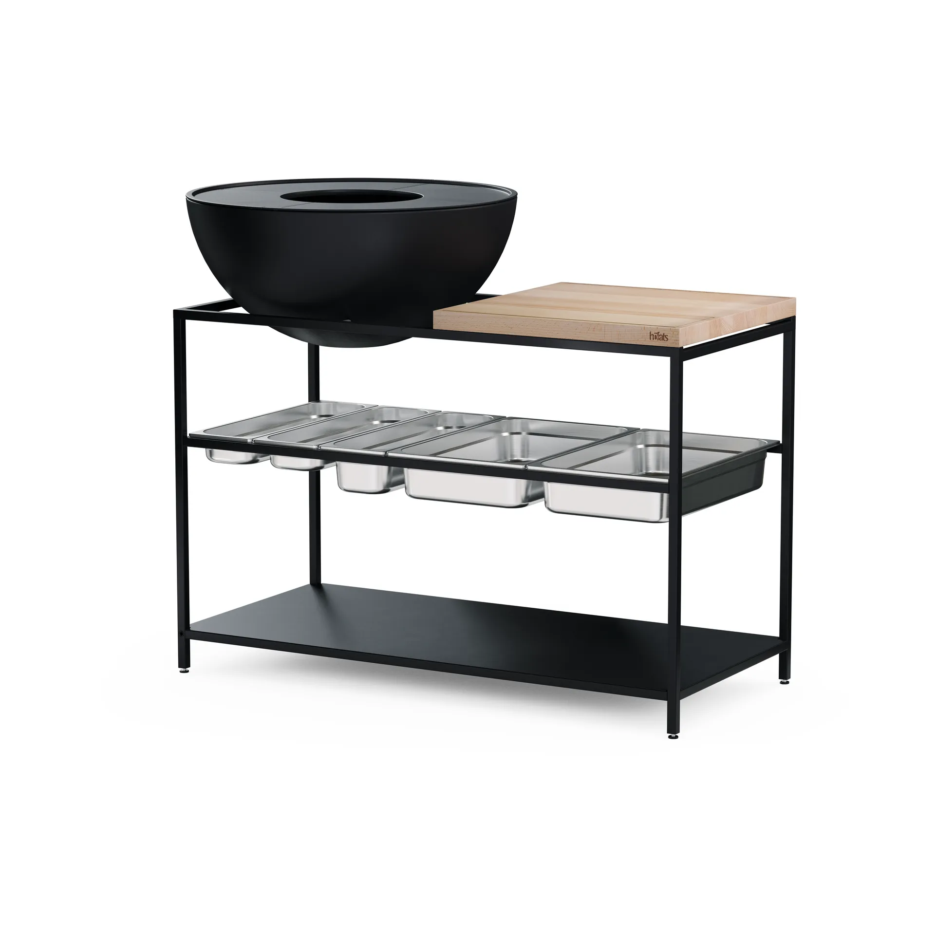 FIRE KITCHEN säilytyslaatikot, Ruostumaton teräs, 5 osaa Höfats