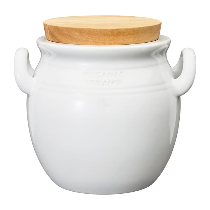 Höganäs Keramik -ruukku 1 L, Valkoinen Höganäs Keramik