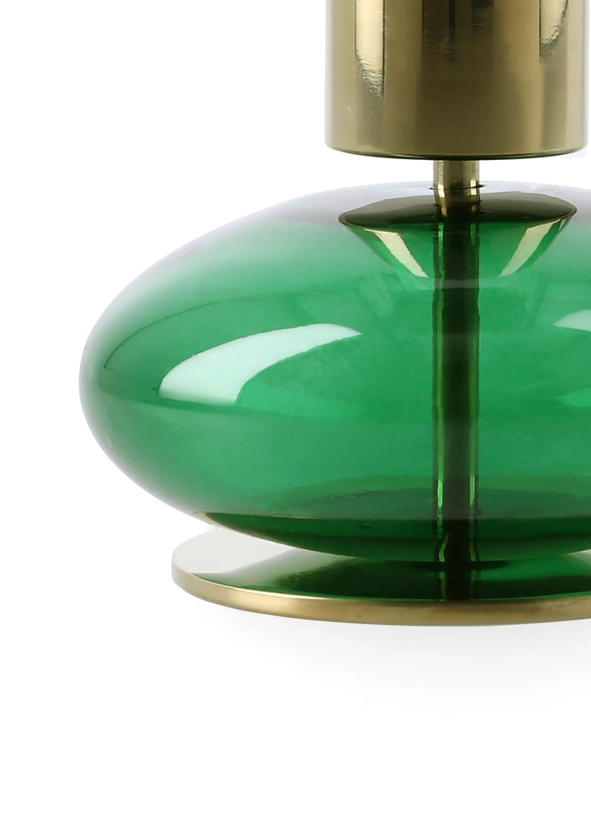 Bubble kynttilänjalka 8 cm, Vihreä Holmegaard