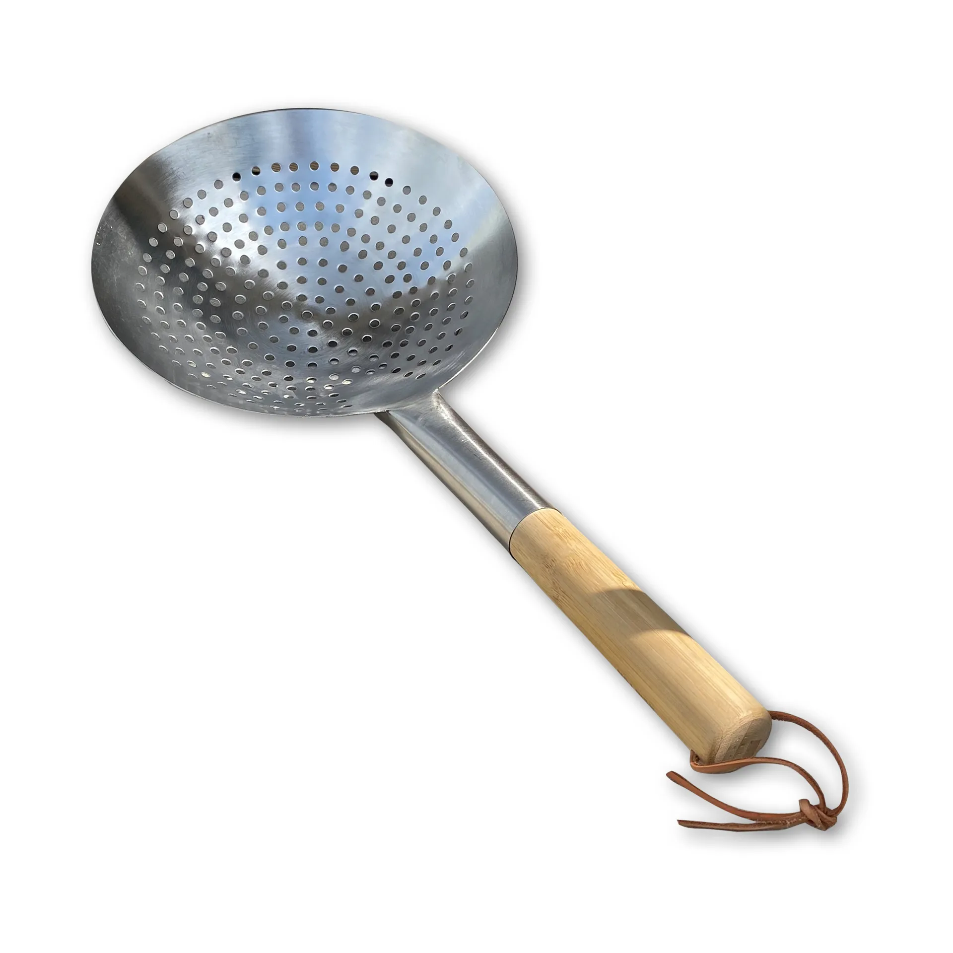 Hot Wok reikäkauha 53 cm, Ruostumaton teräs-bambu Hot Wok