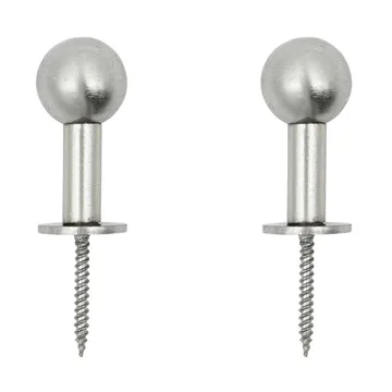 Ball koukku 2 kpl - Hopea viimeistely, Ø4x2 cm - House Doctor