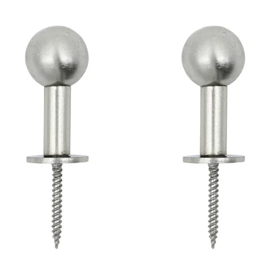 Ball koukku 2 kpl - Hopea viimeistely, Ø4x2 cm - House Doctor