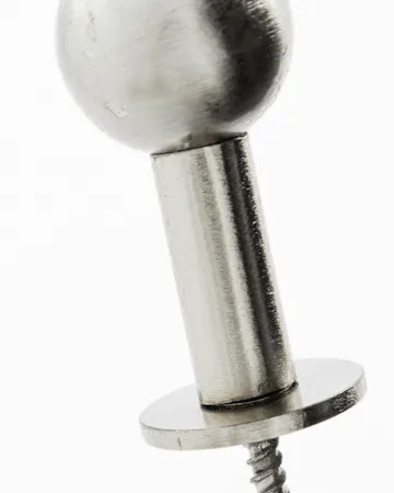 Ball koukku 2 kpl - Hopea viimeistely, Ø4x2 cm - House Doctor