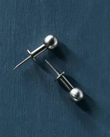 Ball koukku 2 kpl - Hopea viimeistely, Ø4x2 cm - House Doctor