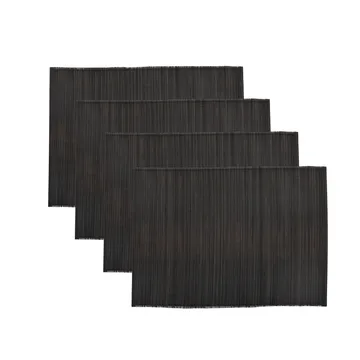 Bamb pöytätabletti 33x45 cm, 4-pakkaus - Musta - House Doctor