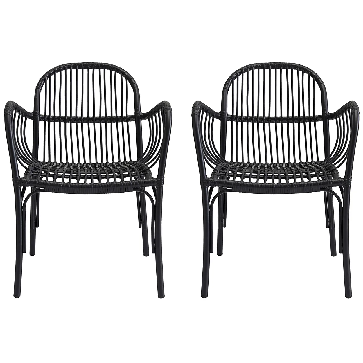 House Doctor Brea rottinki tuoli 2-pack Musta Brea rottinki tuoli 2-pack Musta