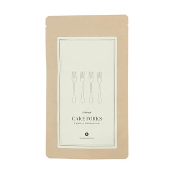 Brush jälkiruokahaarukka 4-pack. - Silver finish - House Doctor