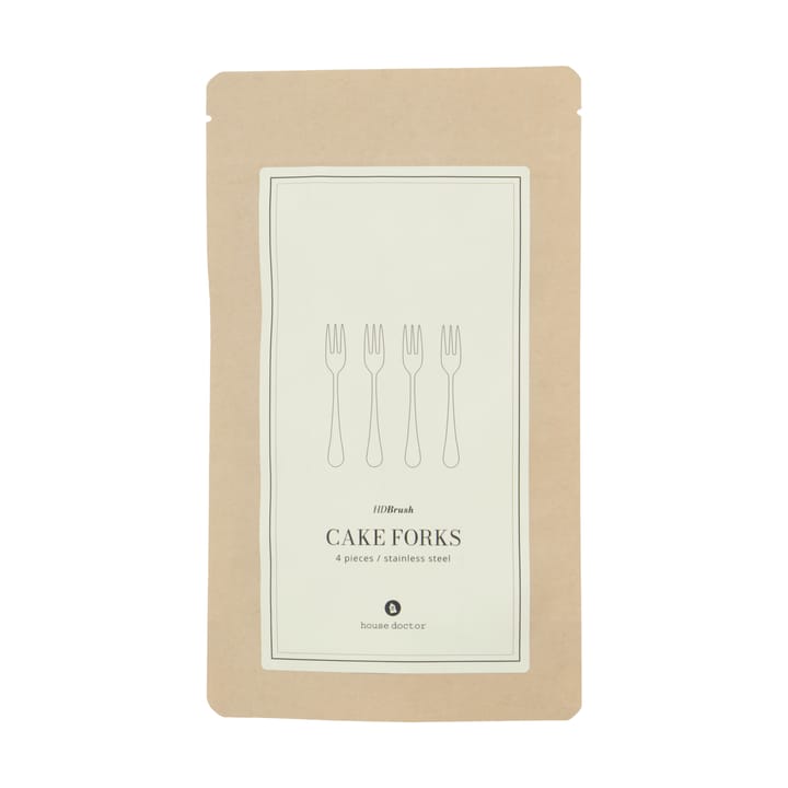 Brush jälkiruokahaarukka 4-pack., Silver finish House Doctor