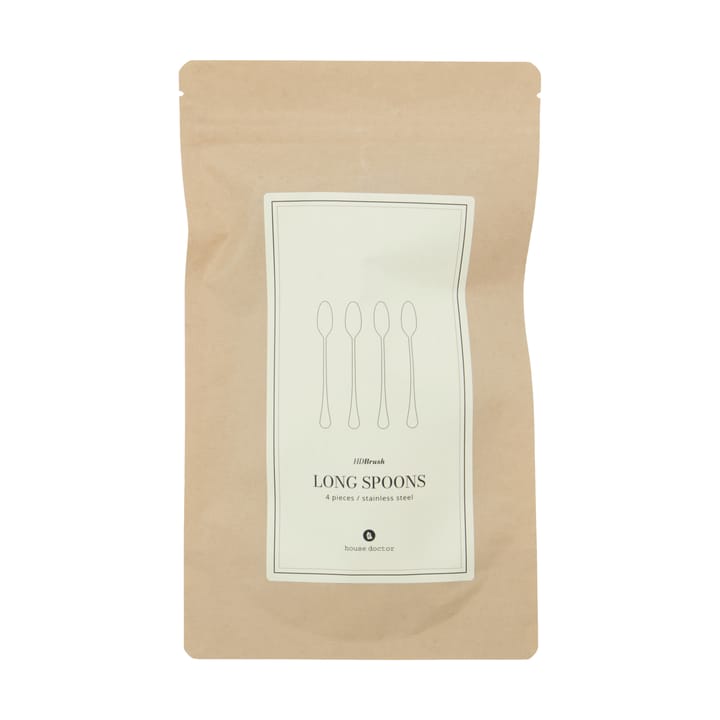 Brush pitkä lusikka 4-pack., Silver finish House Doctor