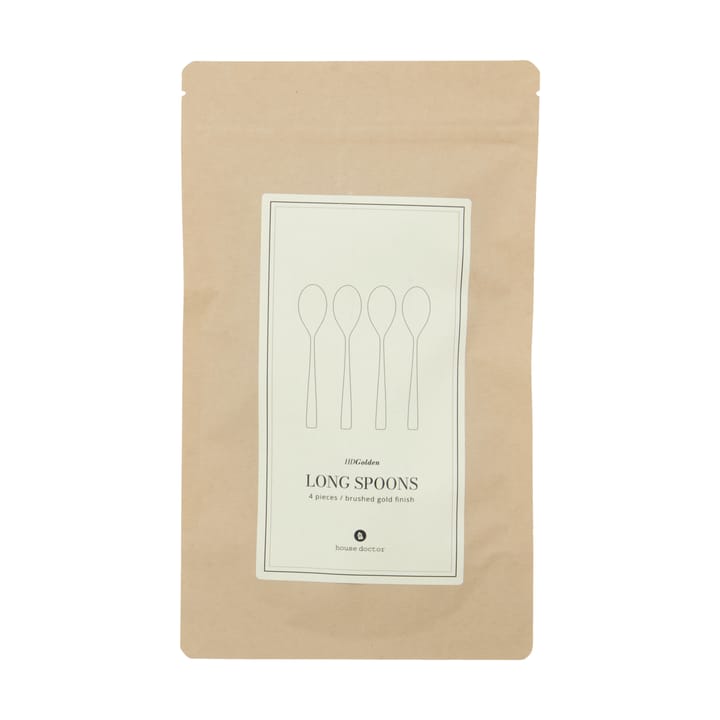 Golden pitkä lusikka 4-pack., Kultainen House Doctor