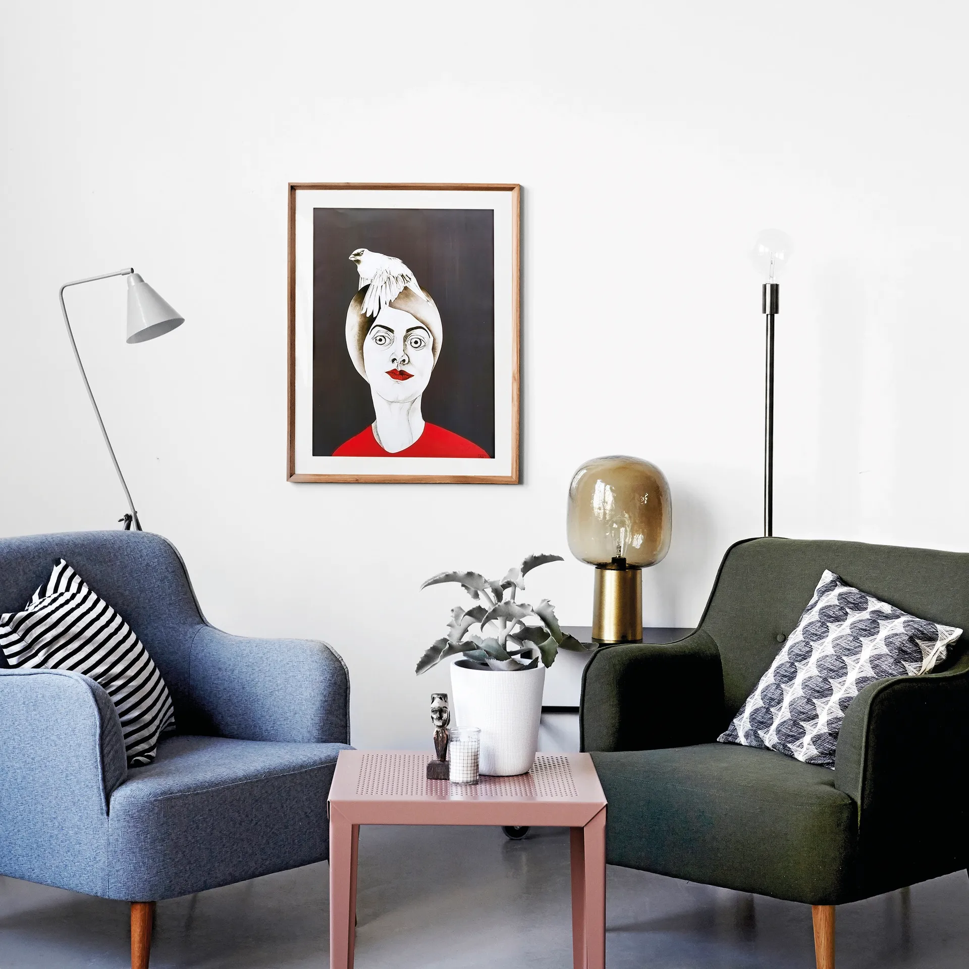 House Doctor tyynynpäällinen stripes, musta-harmaa House Doctor