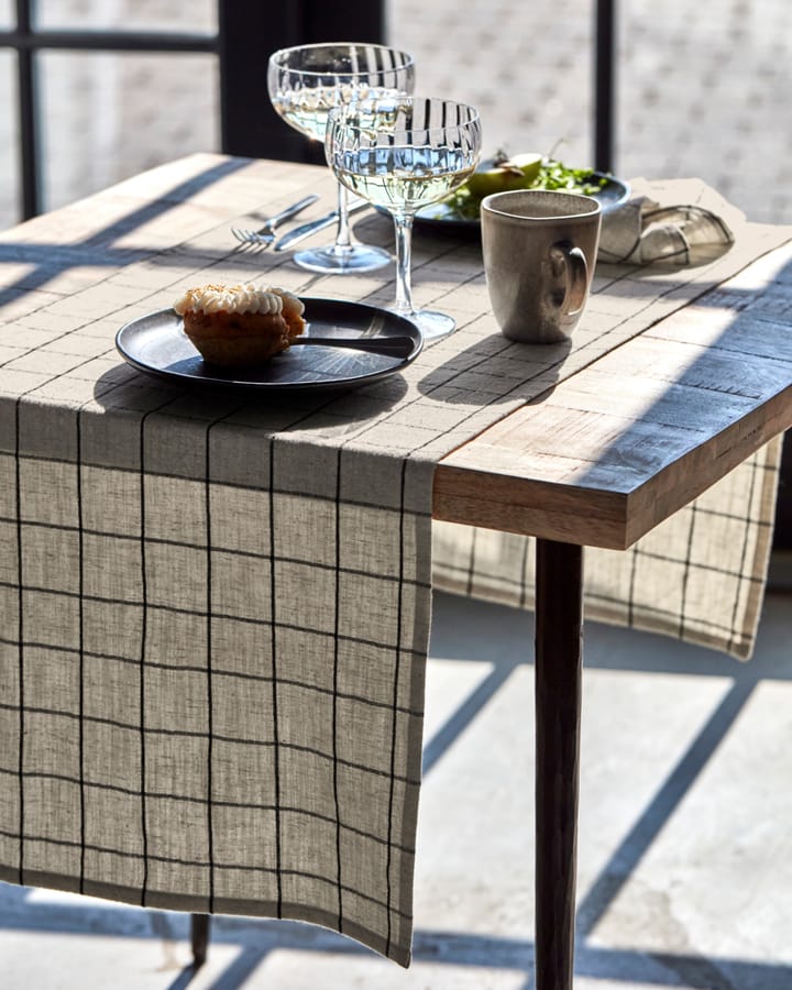 Join kaitaliina 40x140 cm., Svart-off white House Doctor
