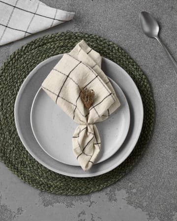 Join kankainen lautasliina 40x40 cm 4-pack - Svart-off white - House Doctor