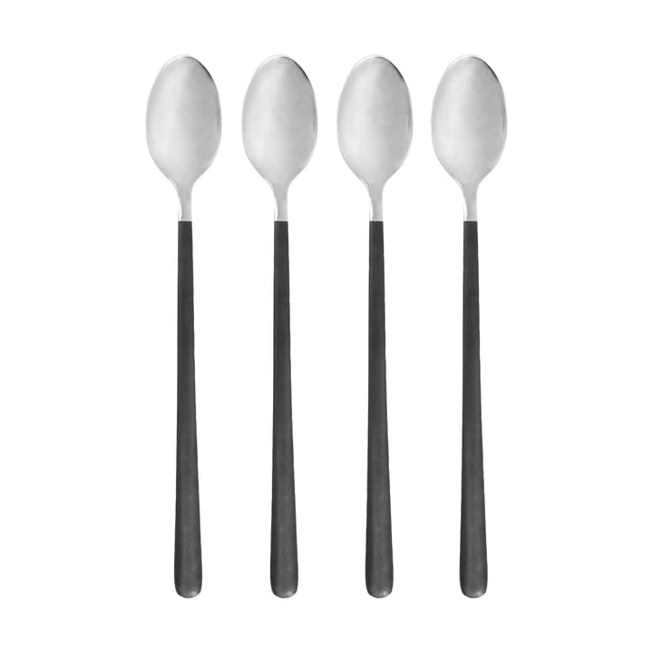 Ox pitkä lusikka 4-pack. - Svart-silver - House Doctor