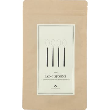 Ox pitkä lusikka 4-pack. - Svart-silver - House Doctor
