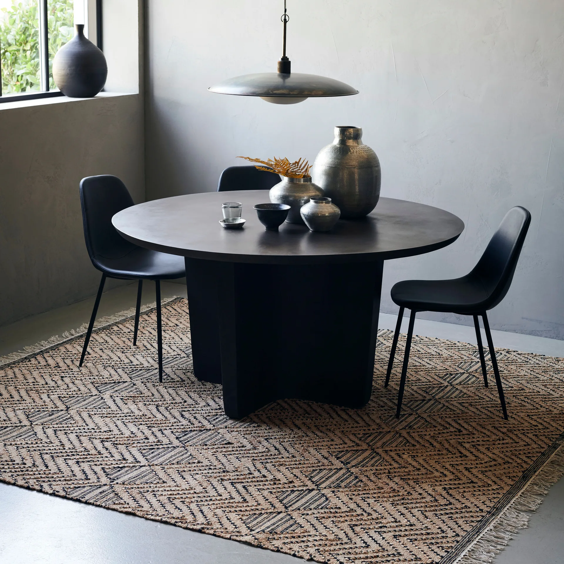 Ranjar matto 250x250 cm, Ruskea House Doctor