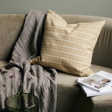 Thame tyynynpäällinen ruudullinen 50x50 cm - Hiekka - House Doctor