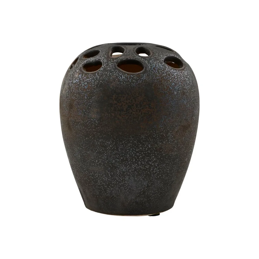 Varios maljakko 19 cm, Musta House Doctor