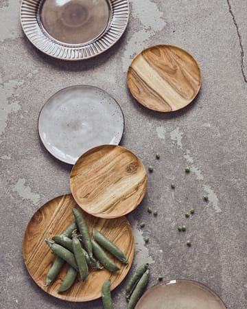 Wood tarjotin Ø17,5 cm 2-pack. - Luonto - House Doctor