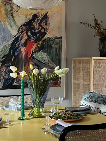 Astra-kynttilänjalka pieni - Sini-vihreä - Hübsch Interior