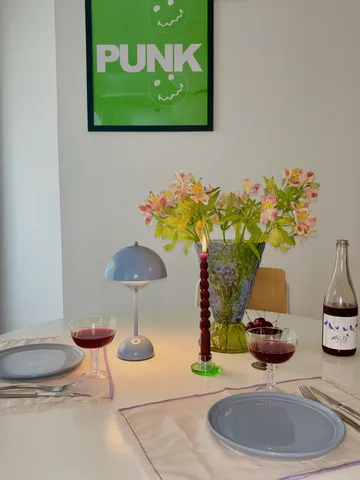 Astra-kynttilänjalka pieni - Sini-vihreä - Hübsch Interior