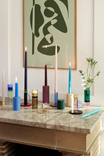 Astro kynttilänjalka - Vaaleanpunainen - Hübsch Interior